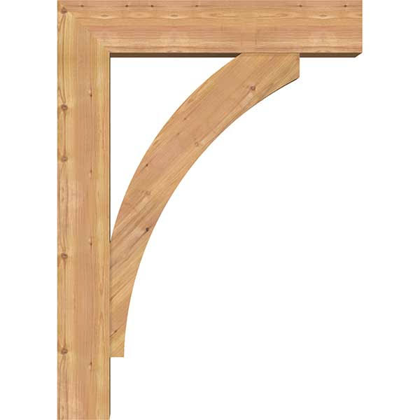 Thorton Block Smooth Bracket with Offset Brace, Western Red Cedar O614719