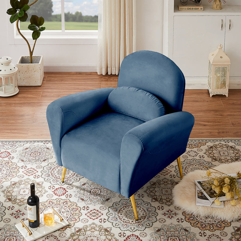 Blue Upholstered Armless Chair U448117