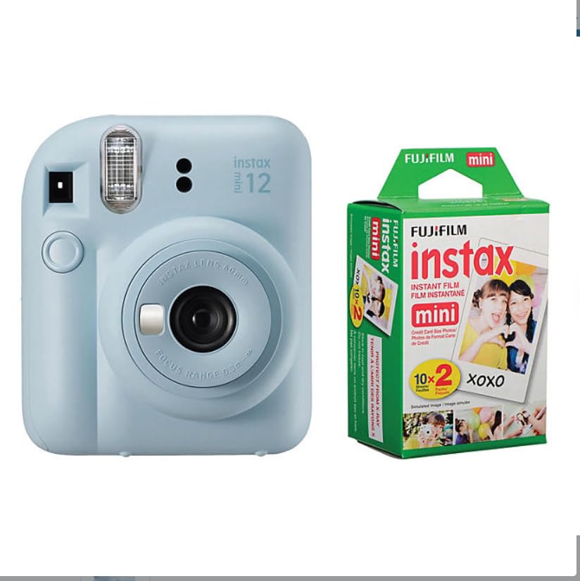 Blue Instant Camera with 20 Sheets Film X136844