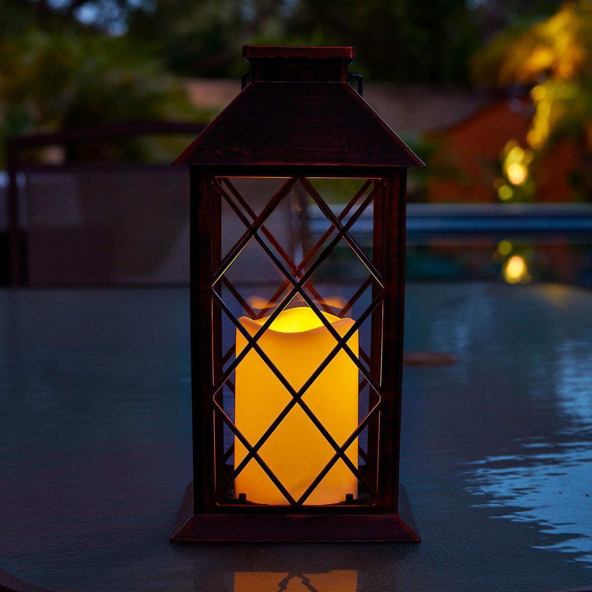 11 in. Solar LED Lantern S649