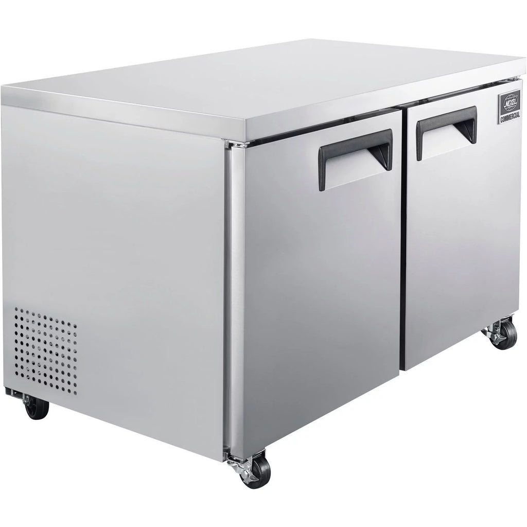 Undercounter Freezer, 2 Solid Doors, 11.2 Cu. Ft., Stainless Steel H715