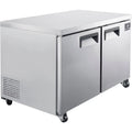 Undercounter Freezer, 2 Solid Doors, 11.2 Cu. Ft., Stainless Steel H715